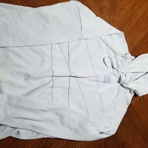 Nike White Hoodie with Blue Patch